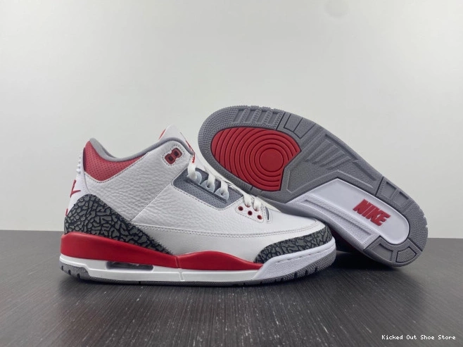 Kicked Out Shoe Store Fire DN3707-160 Jordan Red Air 3 OG 0810